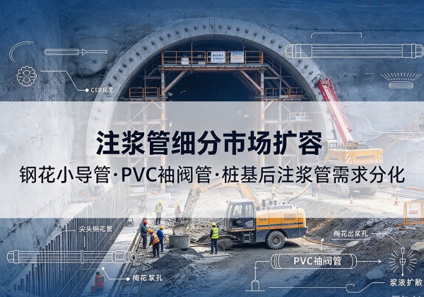 卫辉注浆管细分市场扩容，隧道钢花小导管、PVC 袖阀管、桩基后注浆管需求分化